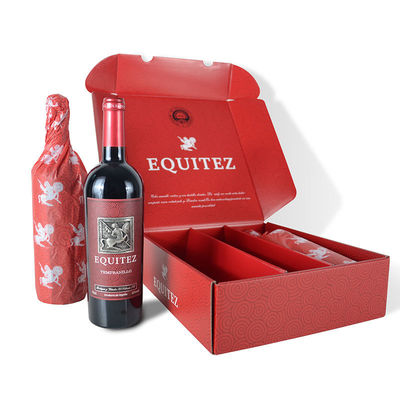 Boîtes de empaquetage d'annonce de vin de boîte-cadeau de bouteille de vin de carton pour 3 paquets de bouteille