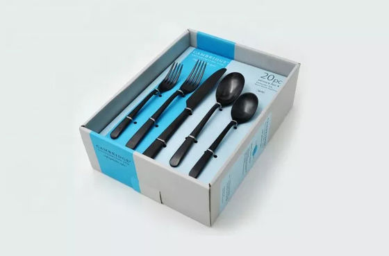 Taille faite sur commande recyclable portative de boîte de couverts de carton ondulé