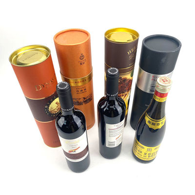 Les boîtes d'ODM Logo Wooden Wine Bottle Gift d'OEM cartonnent le tube de papier