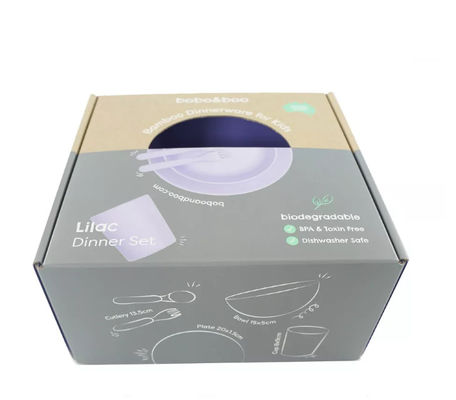 Emballage se pliant de boîte en carton de logo fait sur commande pour la vaisselle de vaisselle