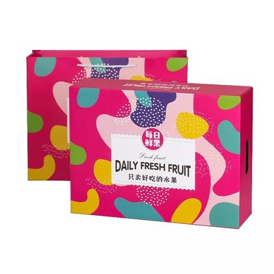 L'emballage imprimé fait sur commande de fruit enferme dans une boîte la caisse d'emballage végétale d'ODM d'OEM
