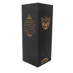 Boîte-cadeau de bouteille de boisson alcoolisée d'OIN de boîte-cadeau de bouteille de vin de toucher doux de carton