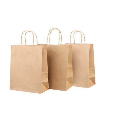 Vernissage du GV de sac réutilisé par sac à main de papier de papier d'emballage Brown emballage