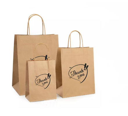 Vernissage du GV de sac réutilisé par sac à main de papier de papier d'emballage Brown emballage