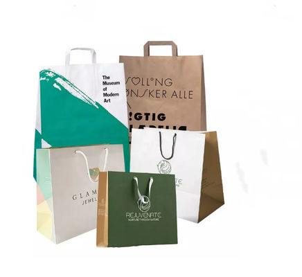 Le cordon de empaquetage à emporter CMYK de sacs à provisions chausse le sac d'habillement