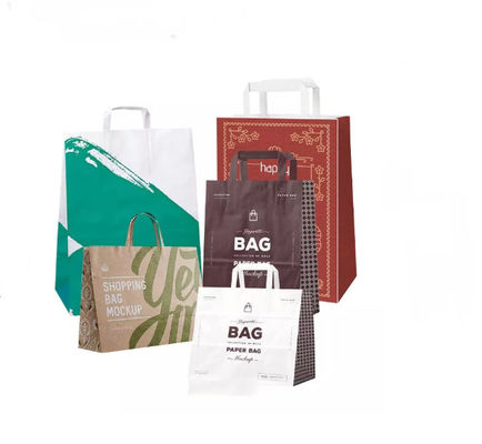 Le cordon de empaquetage à emporter CMYK de sacs à provisions chausse le sac d'habillement
