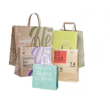 Le cordon de empaquetage à emporter CMYK de sacs à provisions chausse le sac d'habillement