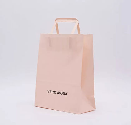 Sac biodégradable ISO9001 de poignée de correction de sac de papier d'emballage de rose d'ODM