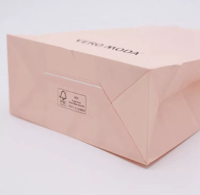 Sac biodégradable ISO9001 de poignée de correction de sac de papier d'emballage de rose d'ODM