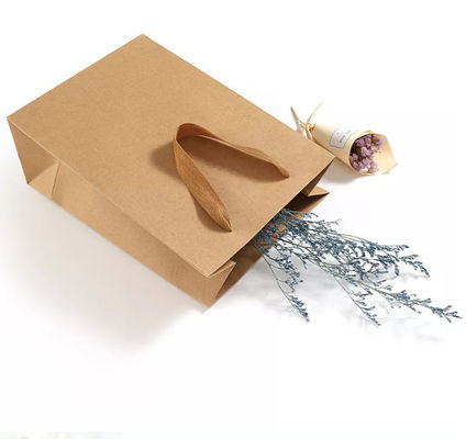 Le sac à main de papier d'emballage/sac à provisions adaptés aux besoins du client a réutilisé compostable