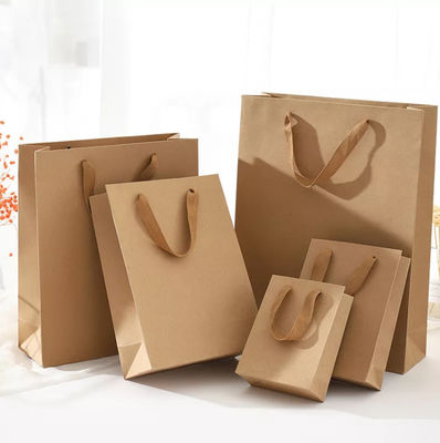 Le sac à main de papier d'emballage/sac à provisions adaptés aux besoins du client a réutilisé compostable