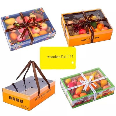 Boîtes de empaquetage à fruit de luxe de carton d'OIN avec la couverture transparente