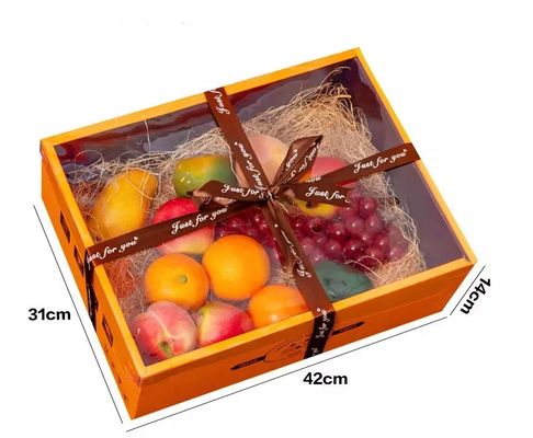 Boîtes de empaquetage à fruit de luxe de carton d'OIN avec la couverture transparente