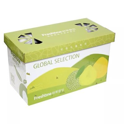 Boîte ondulée faite sur commande pour le certificat d'OIN d'impression offset des fruits 4c