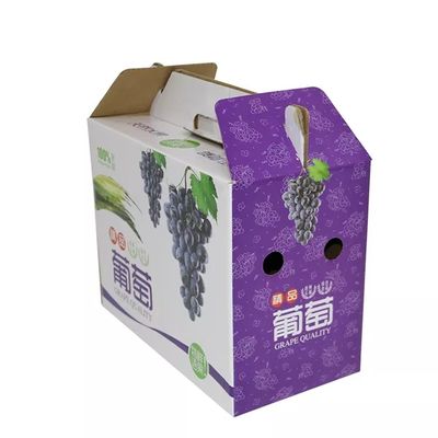 Caisse d'emballage de raisins de carton ondulé Dia9cm*H16cm recyclable