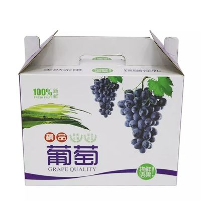 Caisse d'emballage de raisins de carton ondulé Dia9cm*H16cm recyclable