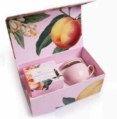 Boîte-cadeau fait main fait sur commande de service à thé de Logo Printed Cardboard Tea Boxes