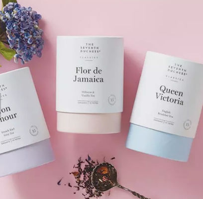 La catégorie comestible a réutilisé la boîte d'emballage de café de cylindre de boîtes à thé de carton