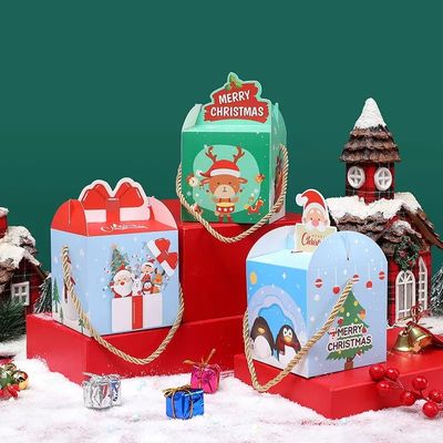 Couleur multi de luxe des boîte-cadeau 10*10*10cm de sucrerie de vacances de carton
