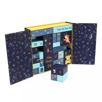 ODM Advent Calendar Boxes d'OEM rectangulaire de boîte-cadeau de carton de Noël