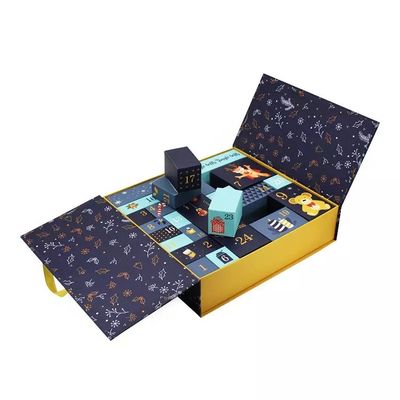 ODM Advent Calendar Boxes d'OEM rectangulaire de boîte-cadeau de carton de Noël