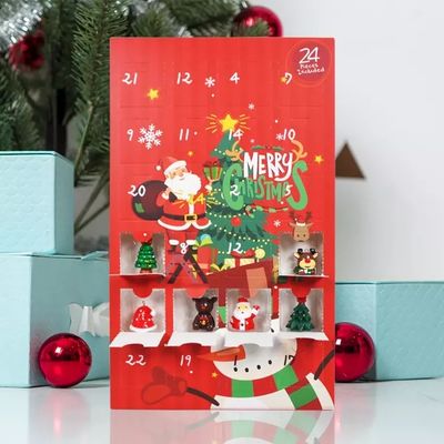 L'OIN de Noël de boîte-cadeau de carton de surprise de compte à rebours a délivré un certificat