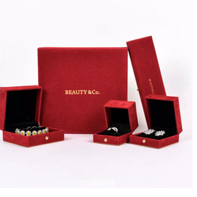 Boîte-cadeau de collier de velours d'unité centrale de marque de distributeur, boîte-cadeau de luxe d'emballage de bijoux