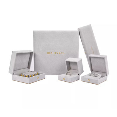 Boîte-cadeau de collier de velours d'unité centrale de marque de distributeur, boîte-cadeau de luxe d'emballage de bijoux