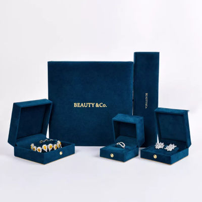 Boîte-cadeau de collier de velours d'unité centrale de marque de distributeur, boîte-cadeau de luxe d'emballage de bijoux