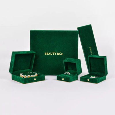Boîte-cadeau de collier de velours d'unité centrale de marque de distributeur, boîte-cadeau de luxe d'emballage de bijoux