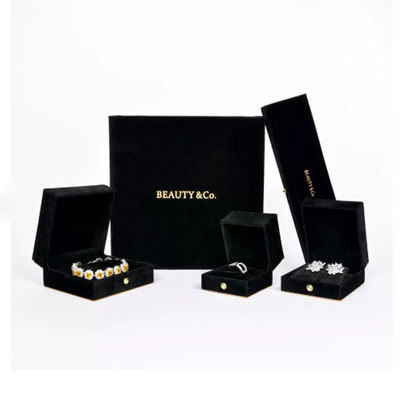 Boîte-cadeau de collier de velours d'unité centrale de marque de distributeur, boîte-cadeau de luxe d'emballage de bijoux