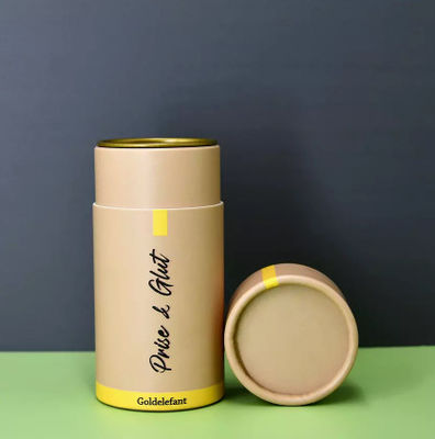 Boîte de empaquetage cylindrique adaptée aux besoins du client de carton avec des couvercles en métal à l'intérieur