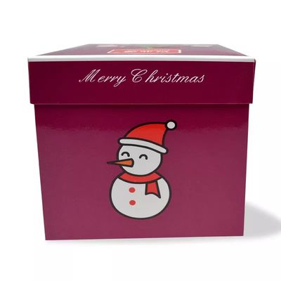 Boîte-cadeau de carton de Noël d'impression offset de CMJN 6 x 3,5 x 3,5 pouces