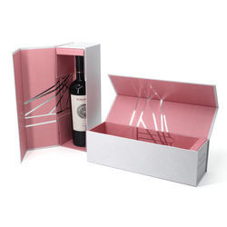 Boîte-cadeau de carton pour la prime de couleur de Champagne Bottle CMYK pliable