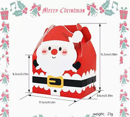 Gravure imprimant la boîte d'ornement de Noël des boîte-cadeau 12*10cm de carton de Noël
